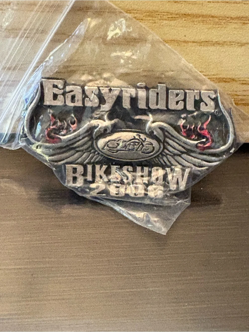 Easyriders Mag Official Merch Silver Easyriders Bike Show Pin Red Flame 2006